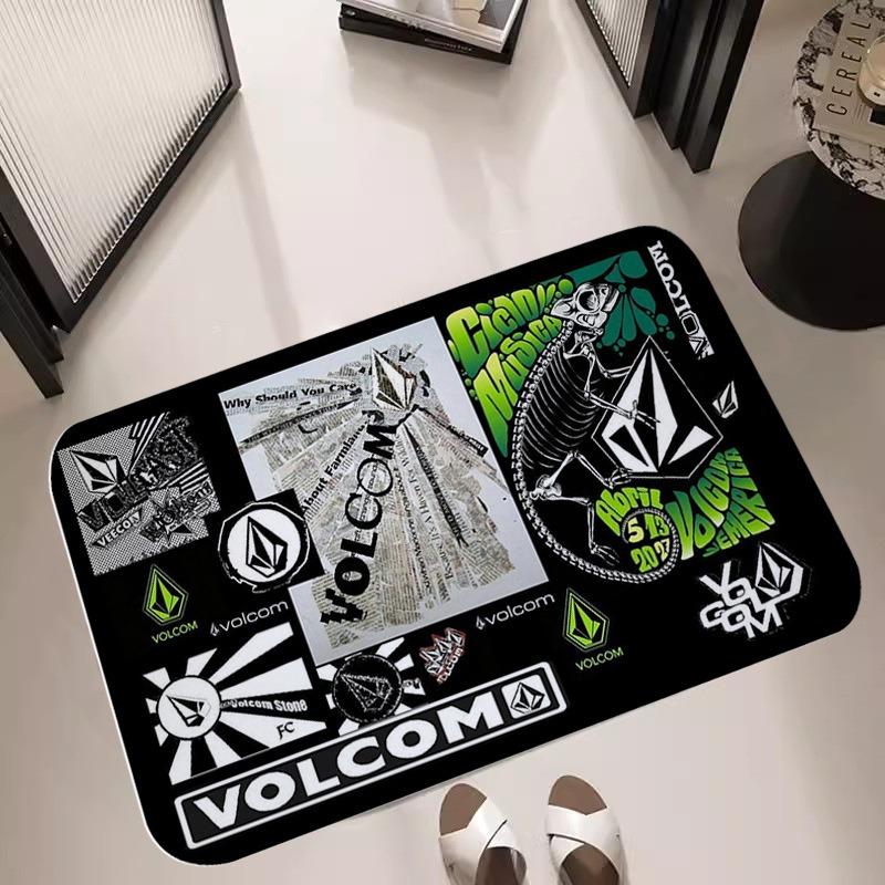 Street Art Graffiti Carpet Urban Trendy Abstract Geometric Logo Newspaper Clipping Home Decoration Rug Welcome Nonslip Floor Mat