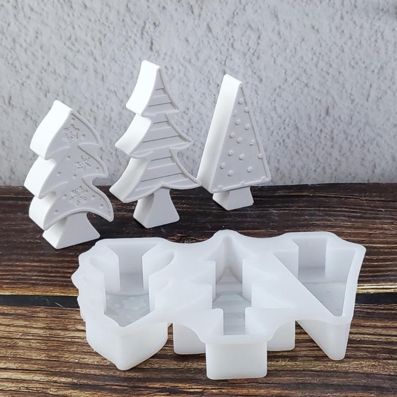 Christmas Silicone Molds,Christmas Ornament Mold Xmases Tree Epoxy Mold for Resin Casting DIY Crafts Soap s Home Decorations