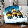 1Pc Christmas Minions Grinch Blanket Soft Throw Blanket For Home Bedroom Bed Sofa Travel Office Solid Christmas Blanket