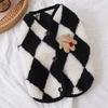 Winter Warm Pet Puppy Clothes Plaid Fleece Bear Vest Dogs Clothing  For Cats Dogs