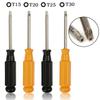 Black/Yellow T15 T20 T25 T30 Torx Head Tamper Proof Security Screwdriver Tool