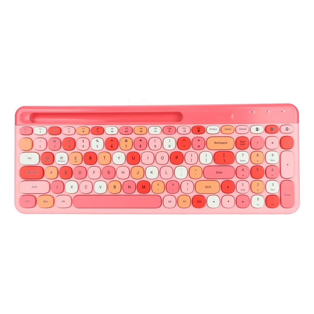 Wireless Keyboard Mini 100 Keys Smart Power Saving Colorful Computer Keyboard for Windows for IOS