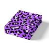 Purple Leopard Print Three-Piece Quilt Cover 3D Digital Printing Bedding Set Bed Cover