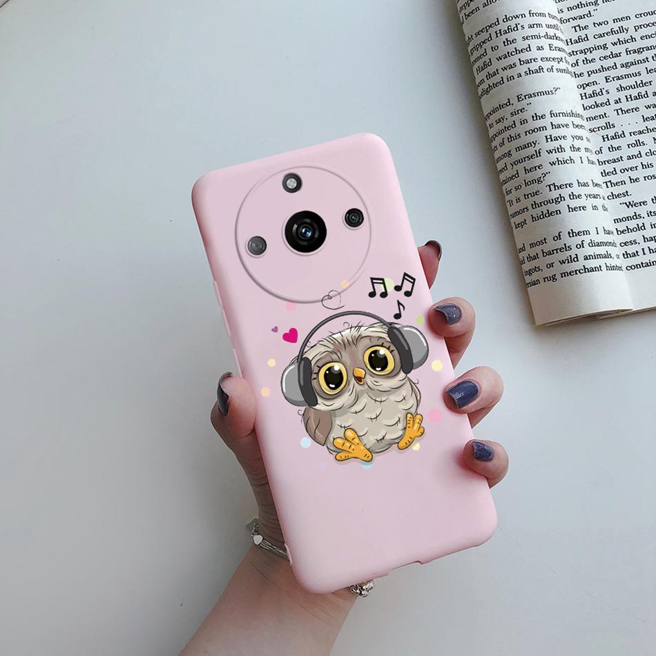 For Realme 11 Pro Plus Case Flower Girl Heart Cute Phone Case Back Cover For Realme 11 11Pro+ 5G Silicone Protection Bumper Capa