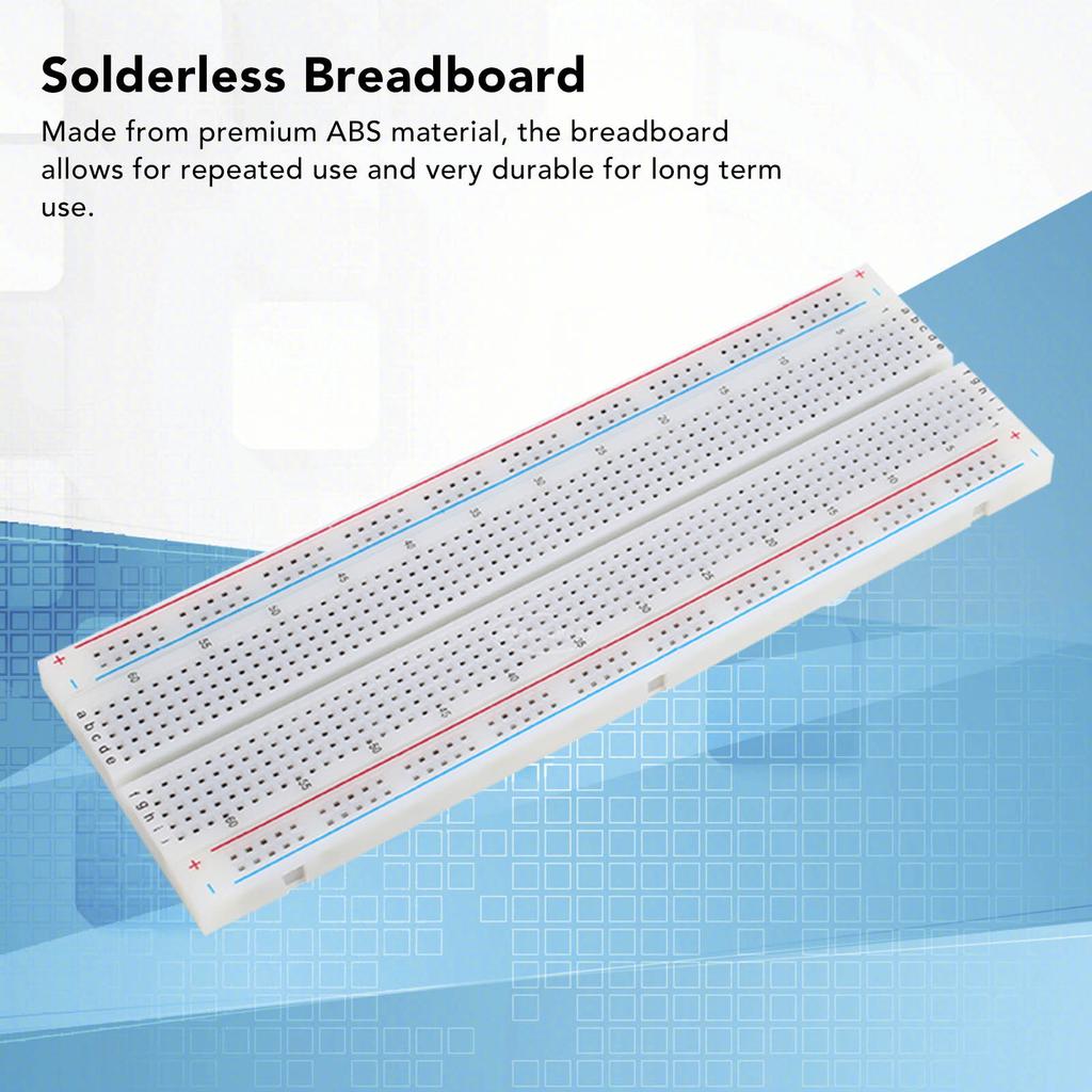 10Pcs Solderless Breadboard ABS 5.6x16.5x0.85cm 830 Points for Experiment Testing