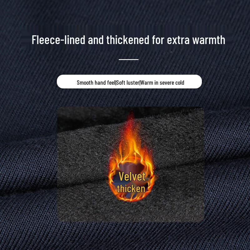 Caizi Men's Plush-Lined Pullover Knit Sweater