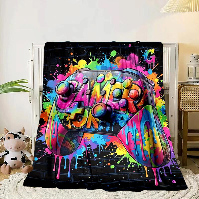 Gaming Neon Future Blanket Flannel Blanket Throw Blanket Sofa Cover Blanket Soft Premium Blanket Picnic Blanket Tv Blanket Gifts