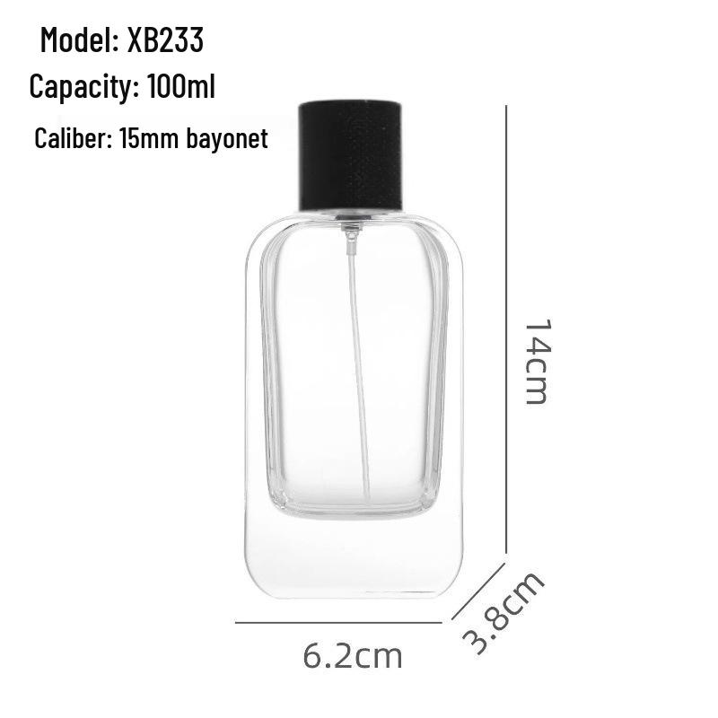 30ml Clear Glass Perfume Bottle with 15 Caliber Spray, 100ml Sample Capacity, Empty