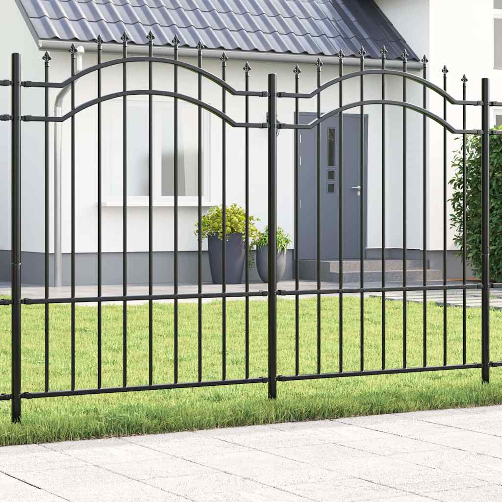 Garden Fence Woerden Gray 240 X 190 Cm Powder Coated Steel