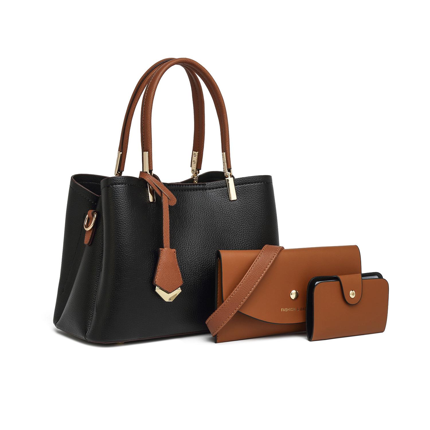 

2026 Large-capacity Bags Women s New Style Multi-piece Bag Popular Shoulder Tote чёрный
