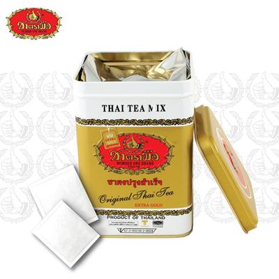 ChaTramue Premium Thai Tea Gold Label vrecúško balené v plechovke (vrchné čajové lístky) 2,5 g x 50 vrecúšok – thajské