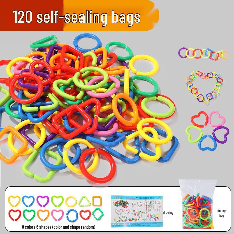 Educational Geometric Building Block Necklace Toy for Kids