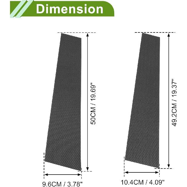 Door Pillar Window Trim for Dodge for Ram 2019-2023 Carbon Fiber Pattern Black Front Left Right Anti Scratch Sticker Pillar Posts Cover 4 Pcs