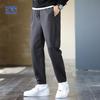 Romon Men's Seaweed Texture Fashion Splice Jogger Sweatpants
