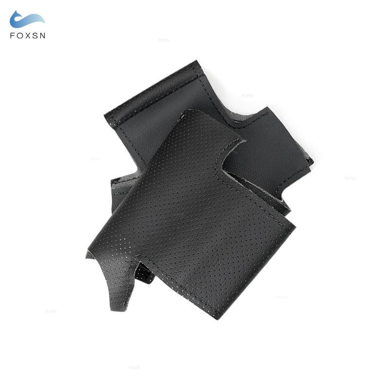 Black Perforated Leather Car Accessories Steering Wheel Cover Trim For Honda City 2002-2008 Civic 2002 -2005 Fit Jazz