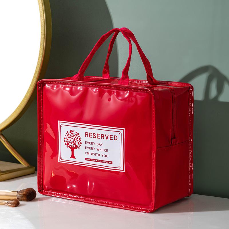 Водонепроницаемая термосумка для ланча с утолщенным пакетом со льдом большая коробка для бенто и сумка для пикника Small 21x11x17cm красный 990₽