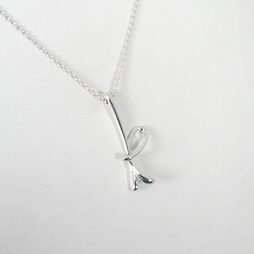 [Used] TIFFANY 925 Initial K Pendant Necklace j112-2