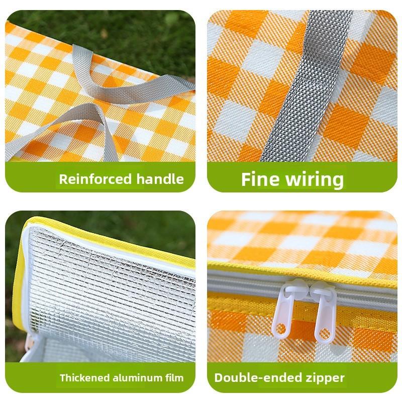 Outdoor Cooler Bag With Insulation For Camping And Picnics 14l Foldable Aluminum Foil Material