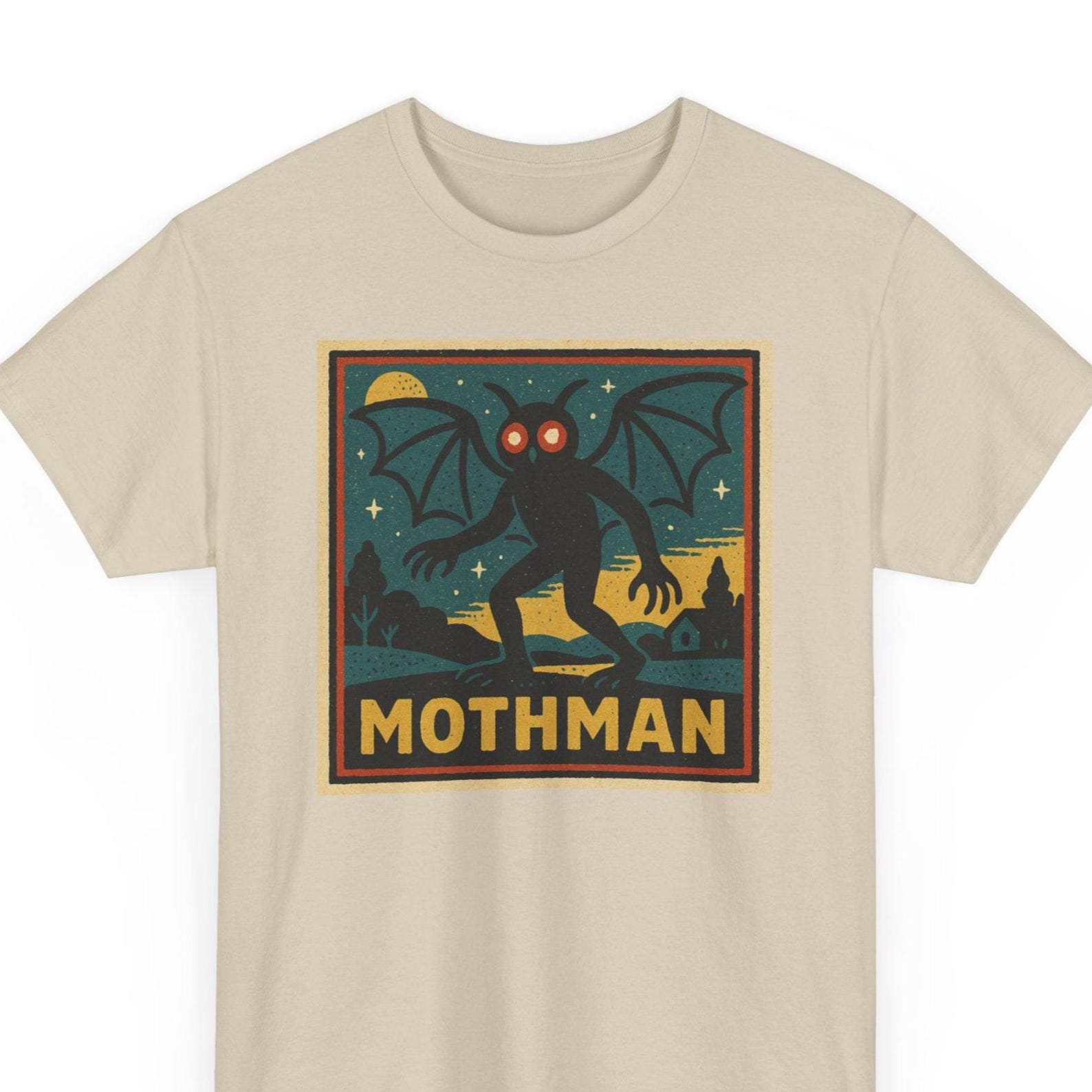 Mothman T-Shirt: Retro Comic Cryptid Graphic Tee L