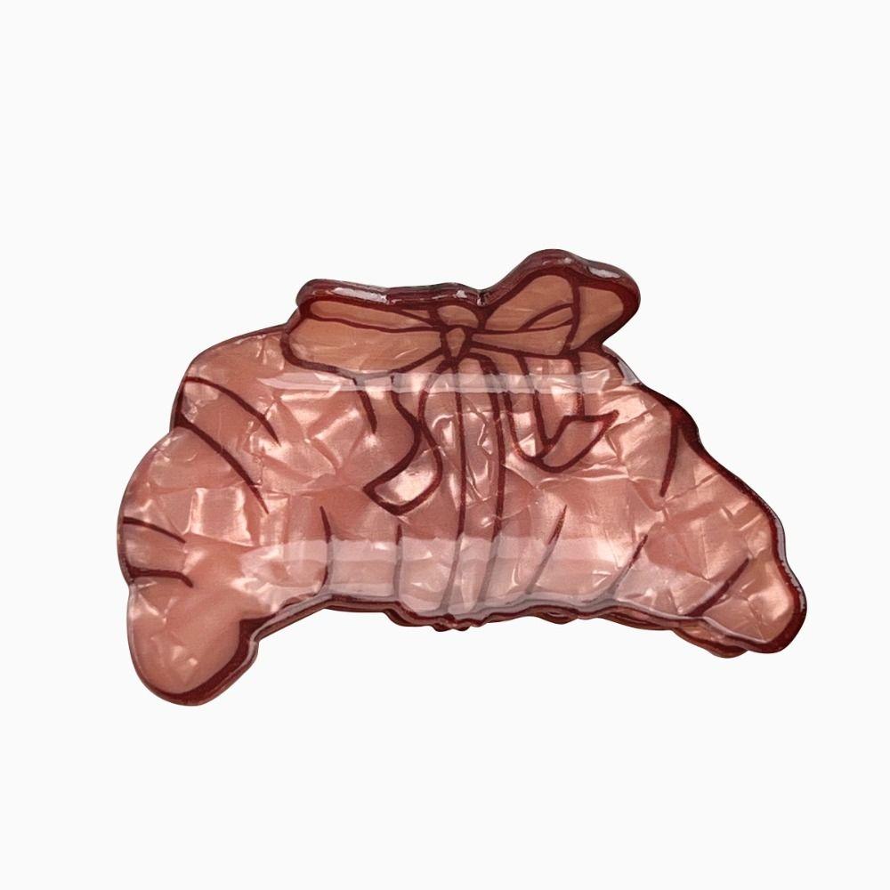 Sweet Croissant Shark Clip Coffee Cup Delicious Food Claw Clip Headdress Creative Crab Clip  Gift