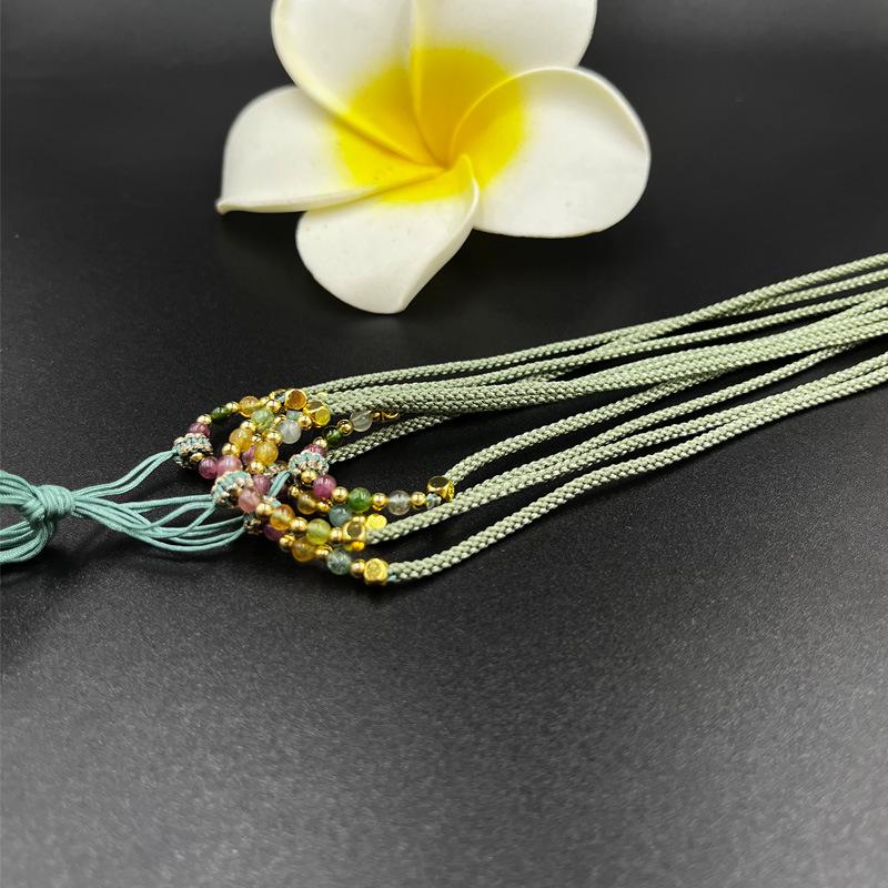 Hand-Woven Ethnic Style Necklace Cord for Jade Pendants - Unisex