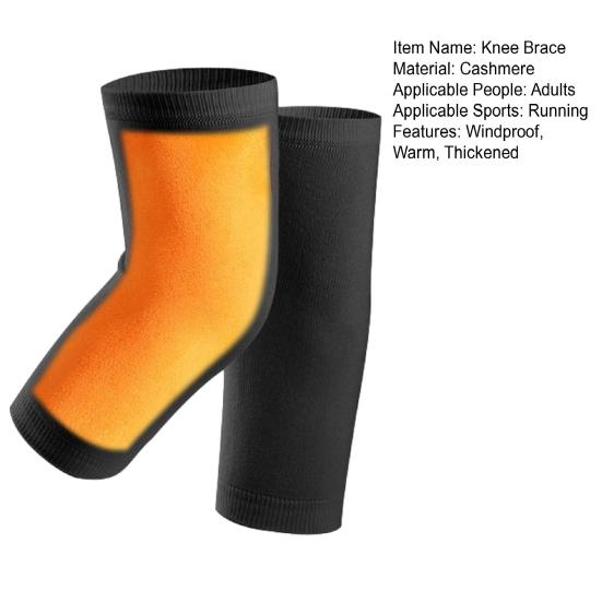 1 Pair Winter Knee Brace Men Women Outdoor Cycling Skiing Running Leg Warmer Cold Weather Windproof Thicken Thermal Knee Pad Sleeve