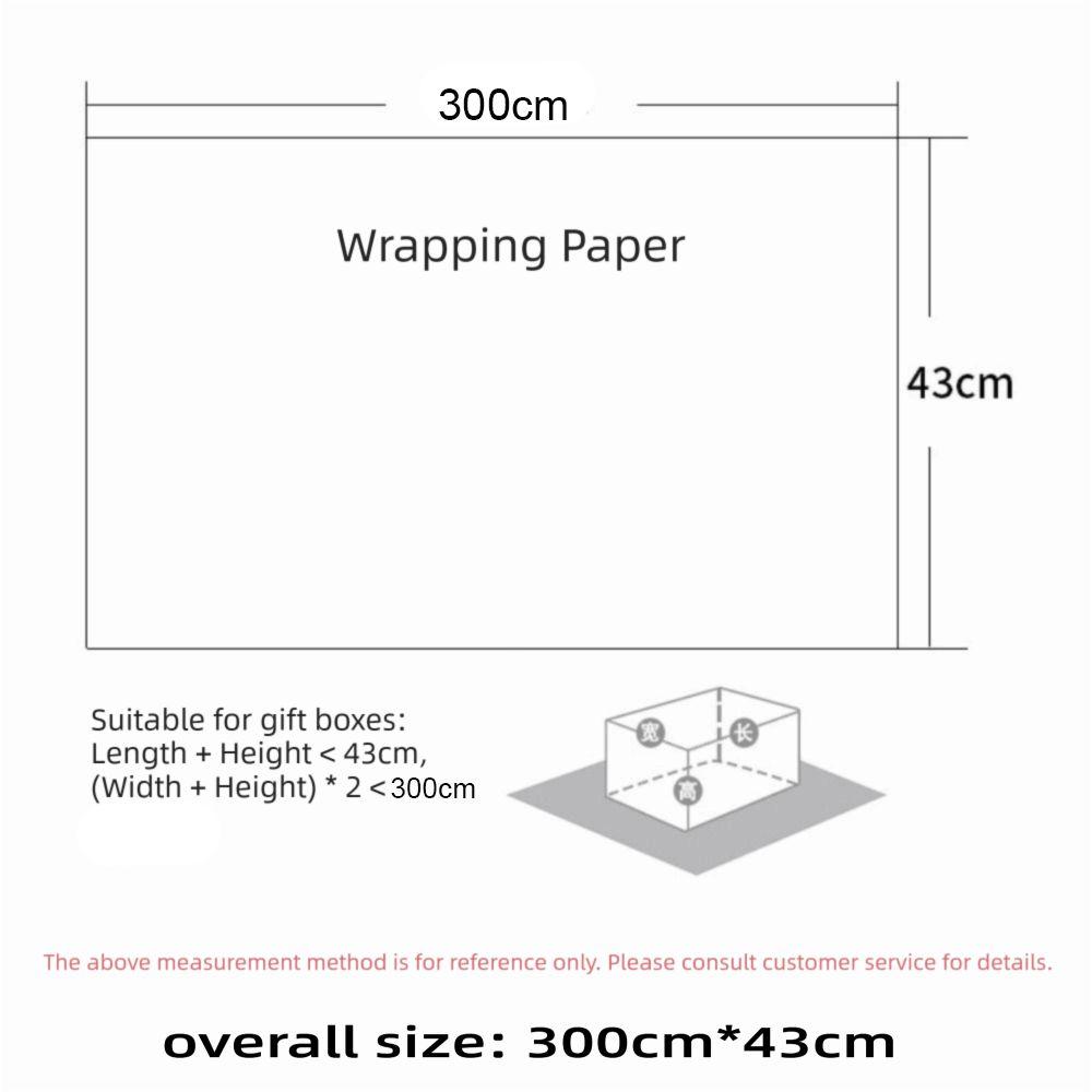 Creative Metallic Gift Wrapping Paper Multicolor Matte Packaging Paper 300cm Length Accessories Craft Paper Festival Supplies