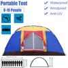 Přenosný kempingový stan Cestování Venkovní turistika Vodotěsný Větruodolný Anti-UV 8-10 osob Rodinný Velký skládací stan CN RU US ES FR AU CZ Pu Huo Da Yu 2KG