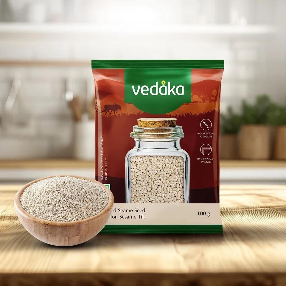 Amazon Marke Vedaka Geschälte Sesamsamen 100 G Nylon Sesam Til