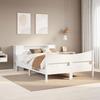 VidaXL Bed Frames Without Mattress White 160x200 Cm Solid Pine Wood 3323294