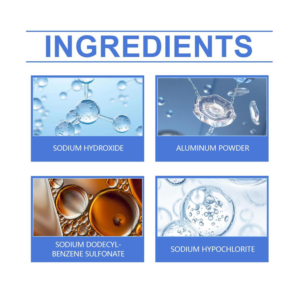 Pipe Unclogging Agent Sink Drain Kitchen Toilet Pipe Cleaning Dissolving Anti-Blocking Unclogging Powder