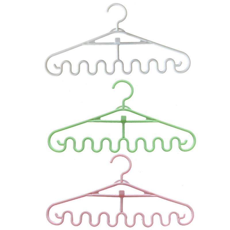 3pcs Clothes Waves Hangers Multi-port Support Drying Rack Multifunction Plastic Clothes Rack Drying Hanger Storage Hangers