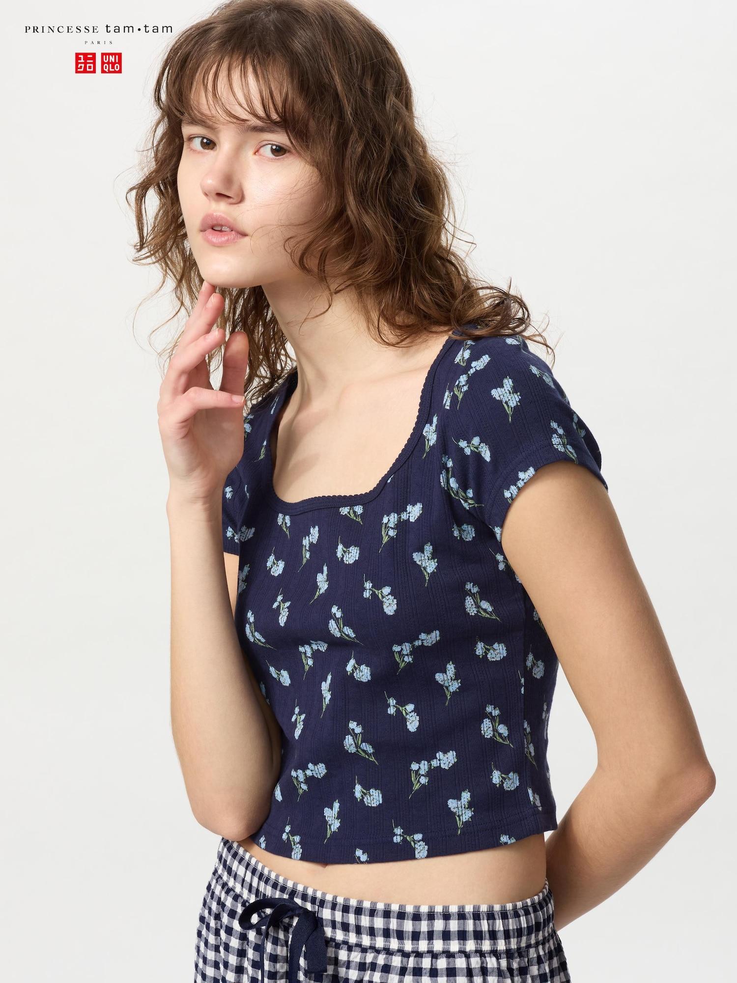 

Футболка Uniqlo Japan Point Tail с квадратным вырезом 69 NAVY/XL