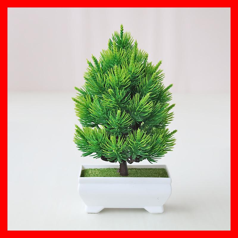 Small Artificial Tree in Pot - Green Plant Ornament for Home Decor