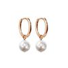 Retro Simple Senior Circle Pearl Earrings Small Exquisite Temperament Versatile Light Luxury Fashionable and Versatile Earrings