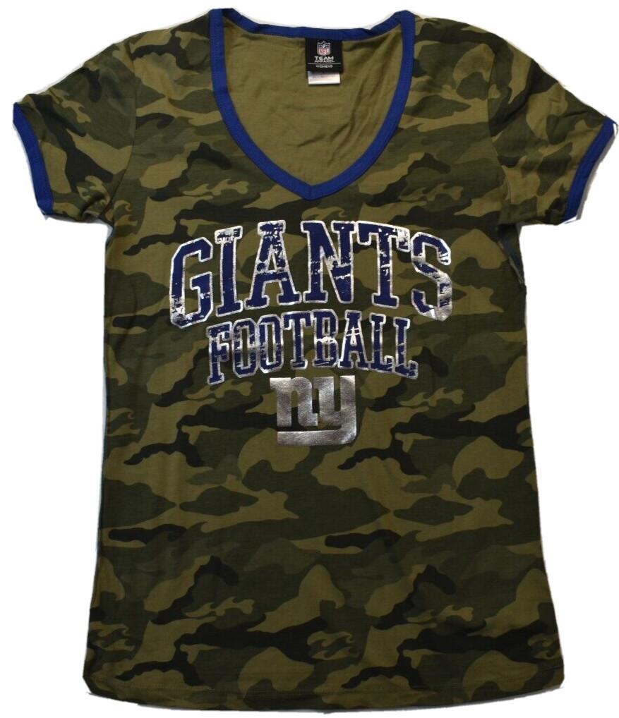 Одежда для команды НФЛ Женская Футболка с камуфляжем New York Giants Новый 4XL