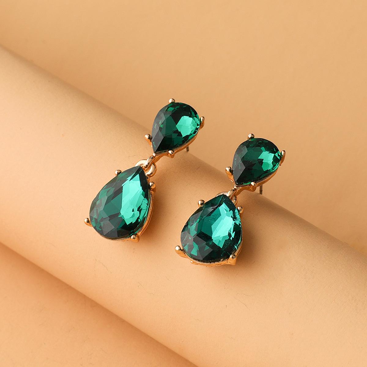 

Ретро Японські та Корейські сережки-краплі для жінок 2025 зелений