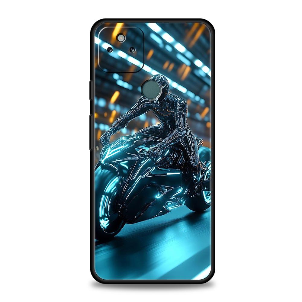 Motorcycle Phone Case Cover for Google Pixel 10 9 8 7 6 9A 8A 7A 6A Pro Shockproof Soft TPU 9 Pro XL Shell Capas Funda Coque Bag