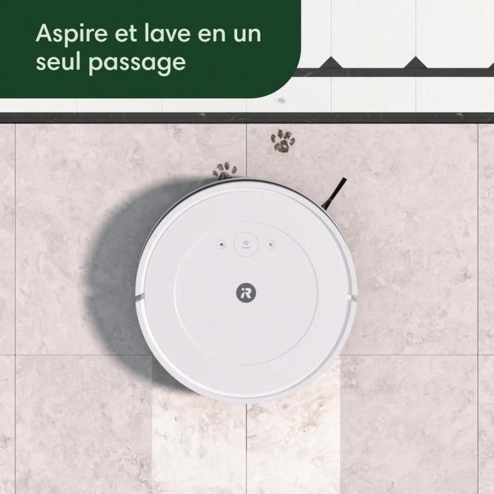 Aspirateur Robot Laveur - IROBOT Y011240 Essential Roomba Combo - 400 Ml - Blanc