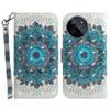 For Realme 11 4G (159.9x73.3x7.95mm) Case 3D Pattern Leather Phone Cover Wallet with Strap