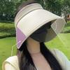 Foldable Lightweight Sun Visors Hat for Women with Adjustable Fit for Hiking and Gardening Ponytail Beach Hat