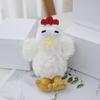 Plush Chicken Cute Keychain Long Fur Adorable Girls Bag Charm Pp Filling Cotton
