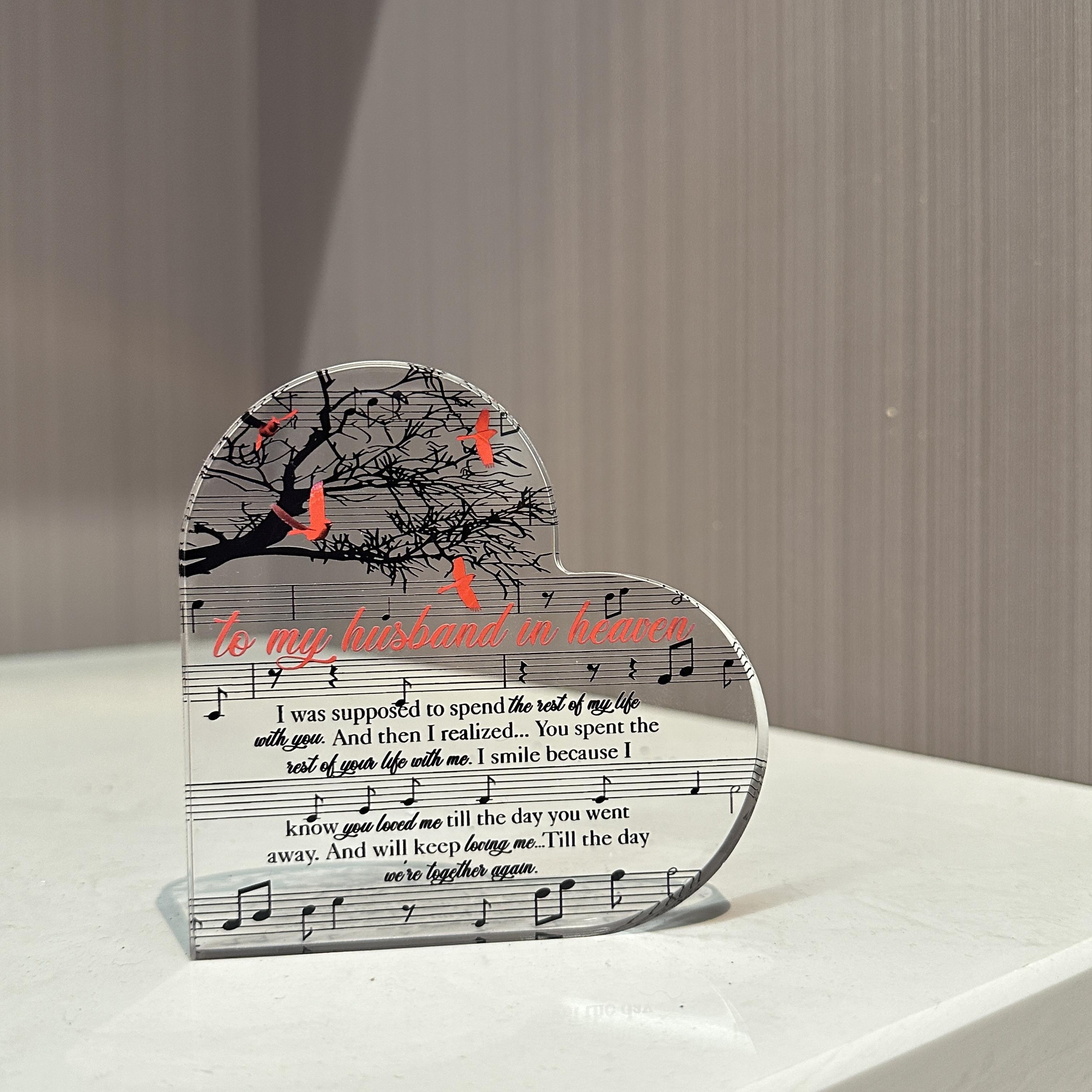 

Cardinal Memorial As I Sit in Heaven Heart Plaque, Memorial Wrapped Acrylic Plaque, Anniversary Valentines Day Memorial Gift, Cardinal Acrylic Plaque 10*10cm