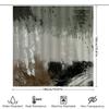 Luxury Printed Shower Curtain with Watercolor Effect for Bathroom Decorations Modern Artistic Design Black White Color Scheme (2