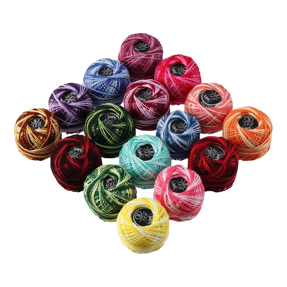 

Embroidery Yarn Solid Color Crochet Thread Size 10 Thread Cotton Sewing Thread Cross Stitch style2
