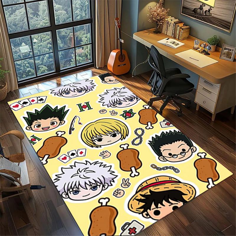 Large Area Non Slip Washable Rug Carpet "Hunter × Hunter" Floor Mat for Bedroom Gamer Room Decor—kwq38