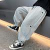 Kids Solid Color Sweatpants Boys Casual Joggers Trousers 120-170 Autumn Kids Cotton Loose Soft Pants