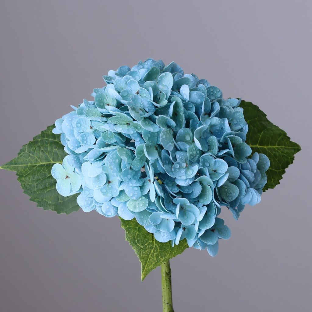 Moisturizing Large Hydrangea Hotel Decoration Flower Arrangement Wedding Arrangement Fake Flower Wholesale Film Hydrangea