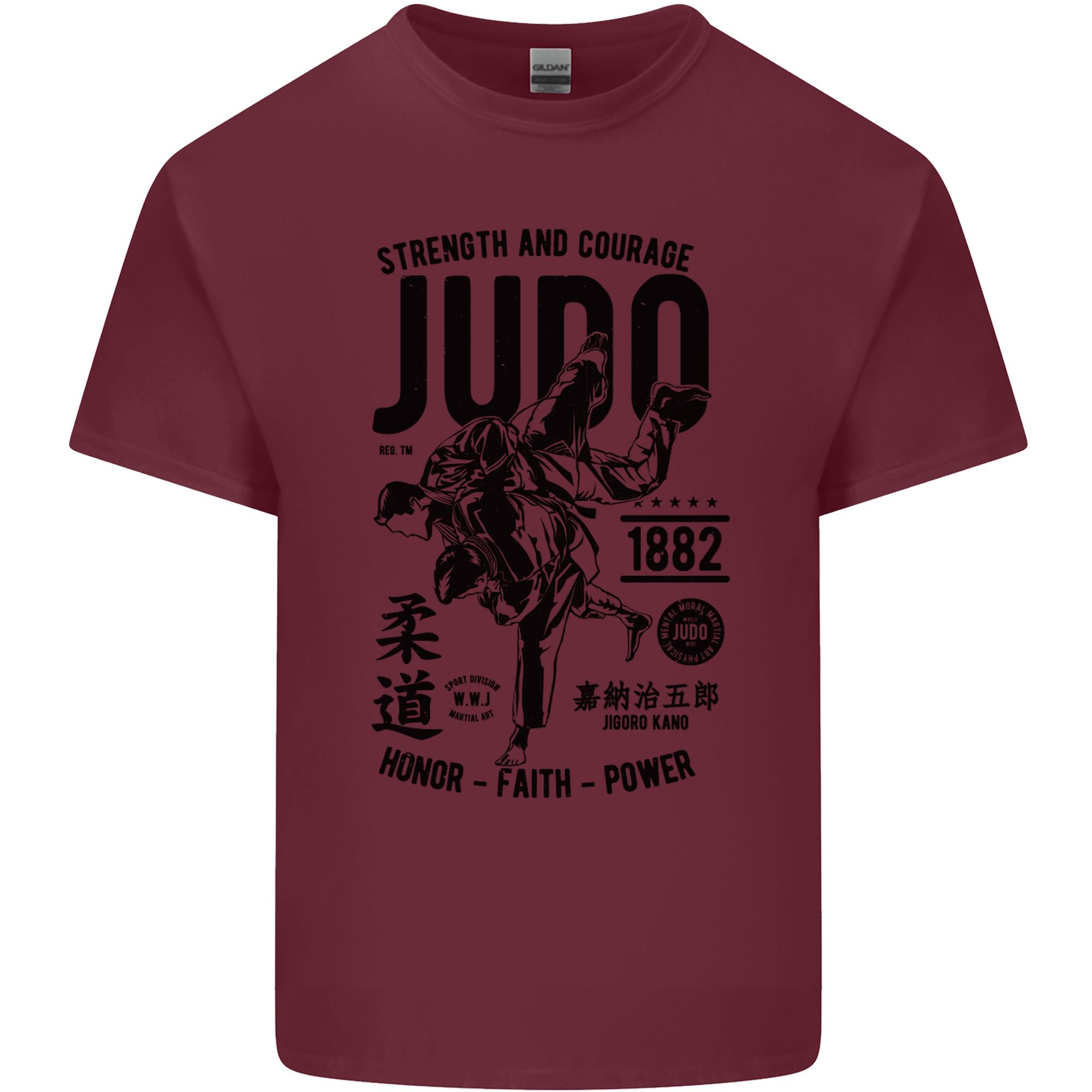 Judo Strength and Courage Martial Arts MMA Unisexs Light Cotton TShirt S