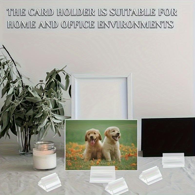 500pcs Transparent Acrylic Display Stand Set for Holding Photos Business Cards Clear Card Holders Offices Parties Retail Events